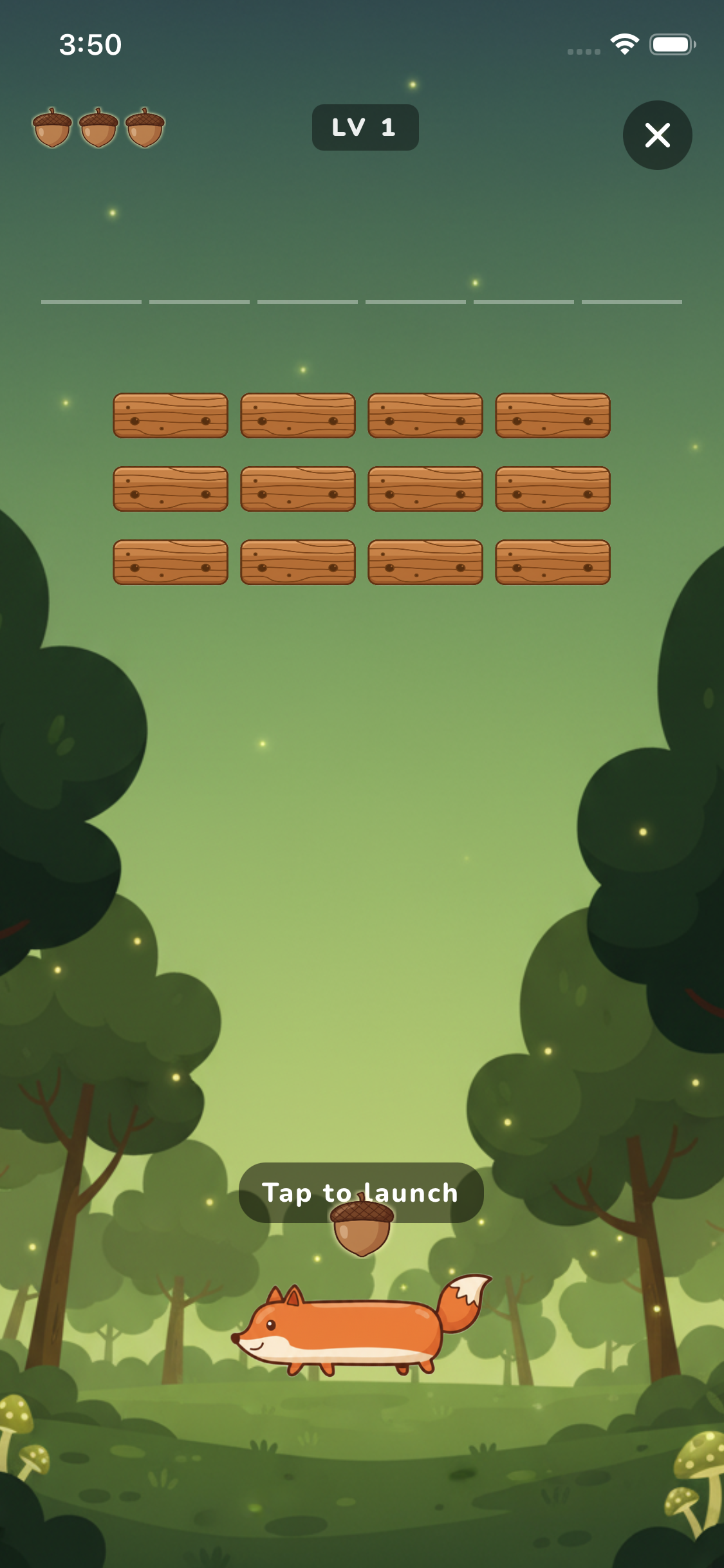 ReadingFox Acorn Bounce game with Alex the Fox